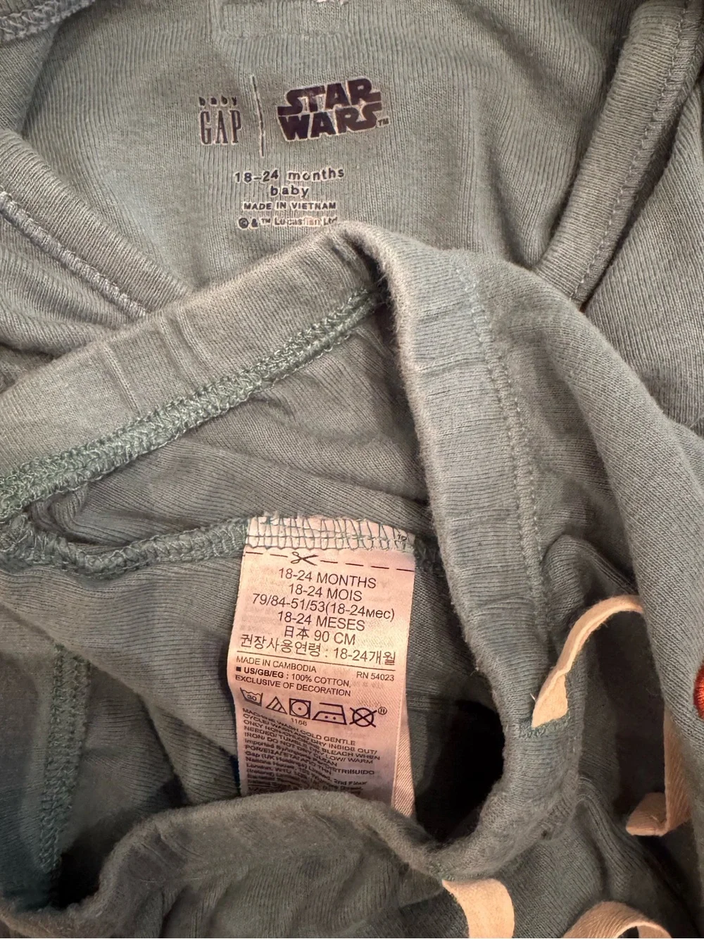 GAP Baby Star Wars Onesie & Pants Set size 18 - 24 months